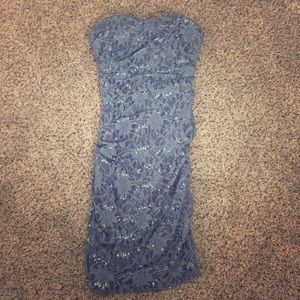 Lace, sequin sweetheart dress